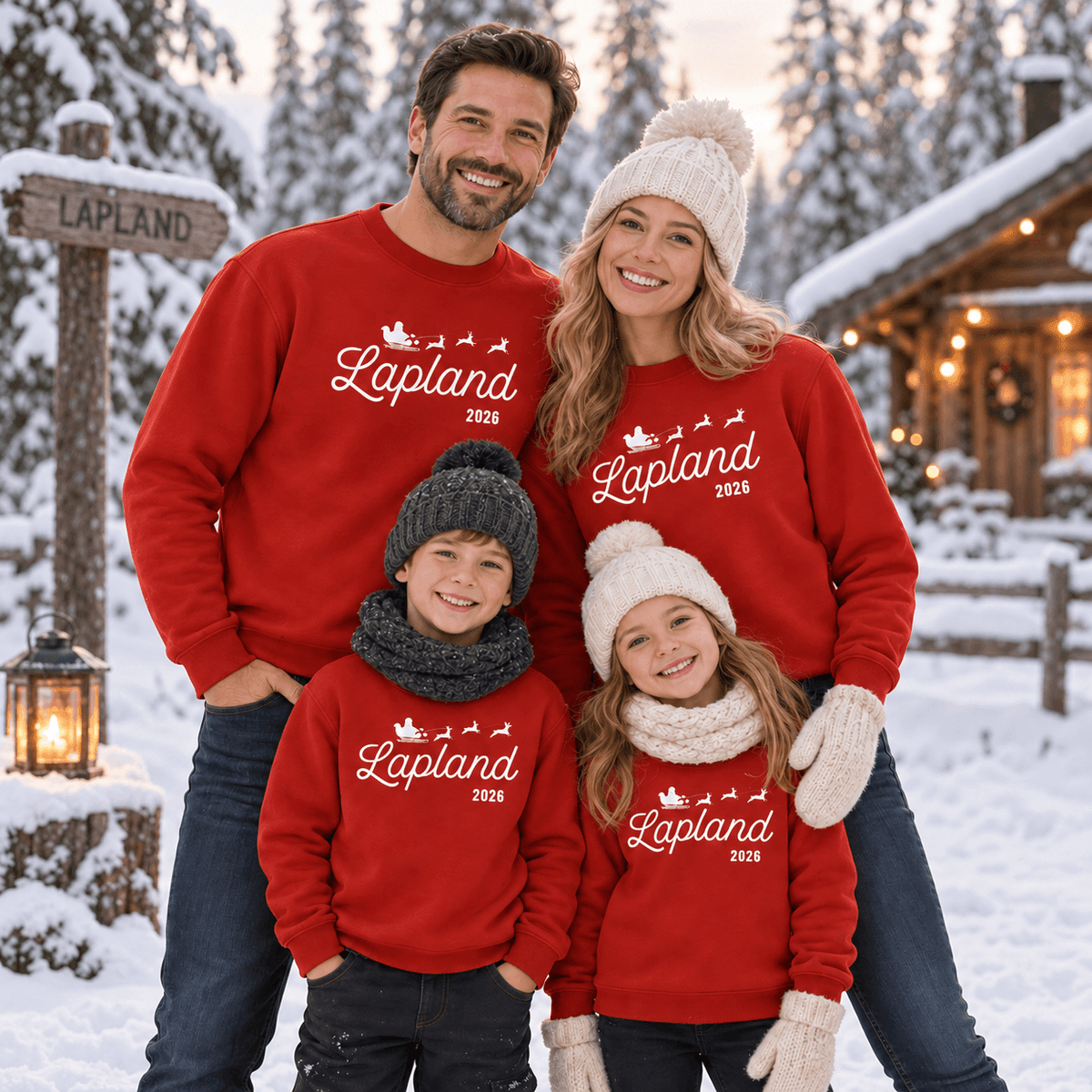 Personalised Matching Family Lapland 2026 Sweatshirts & Hoodies